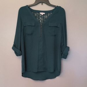 Green Business Casual Top